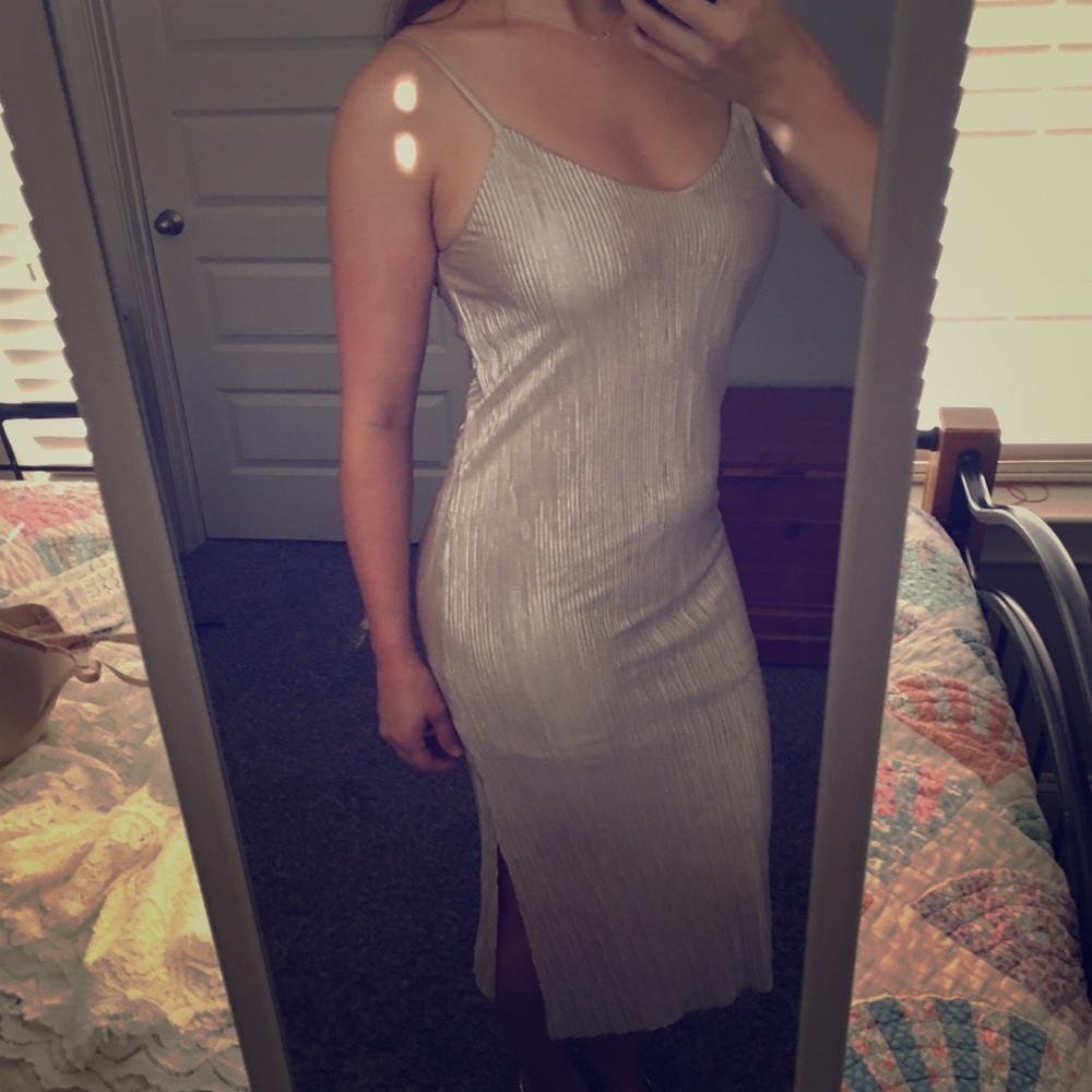 Paper Crane Champagne Slip Dress